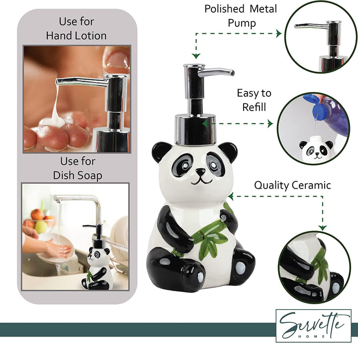 Panda Soap Dispenser with Pump
