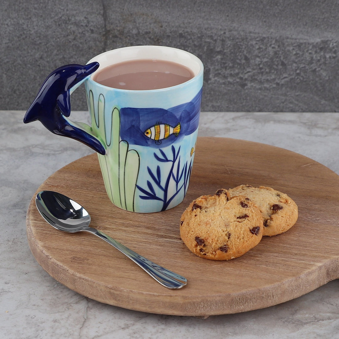 3D Dolphin Ceramic Coffee Mug
