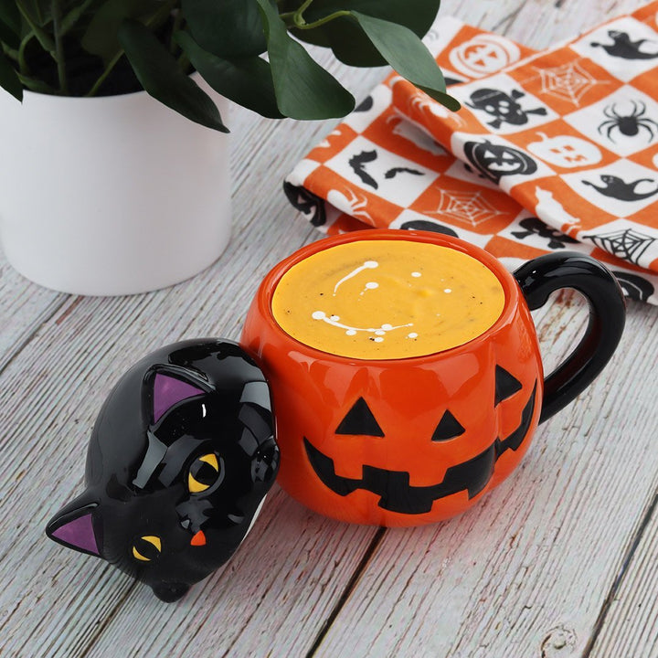 Starbucks Halloween Jack O Lantern Black outlets orange Pumpkin Coffee cups 2007 10oz