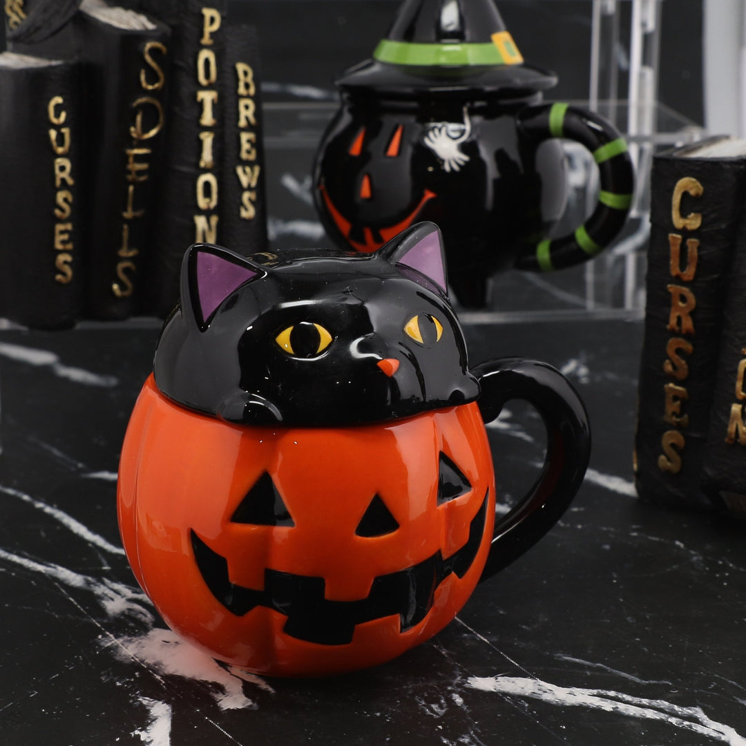Mug Vintage Halloween Avec Citrouilles - 'Happy Halloween' - Céramique - État Parfait - Idée Cadeau